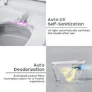 HOROW T03-AOCElongated Smart Bidet Toilet 1.1 GPF in White with Auto Open/Close, Tank, Heated Seat, Auto Flush, UV Purification