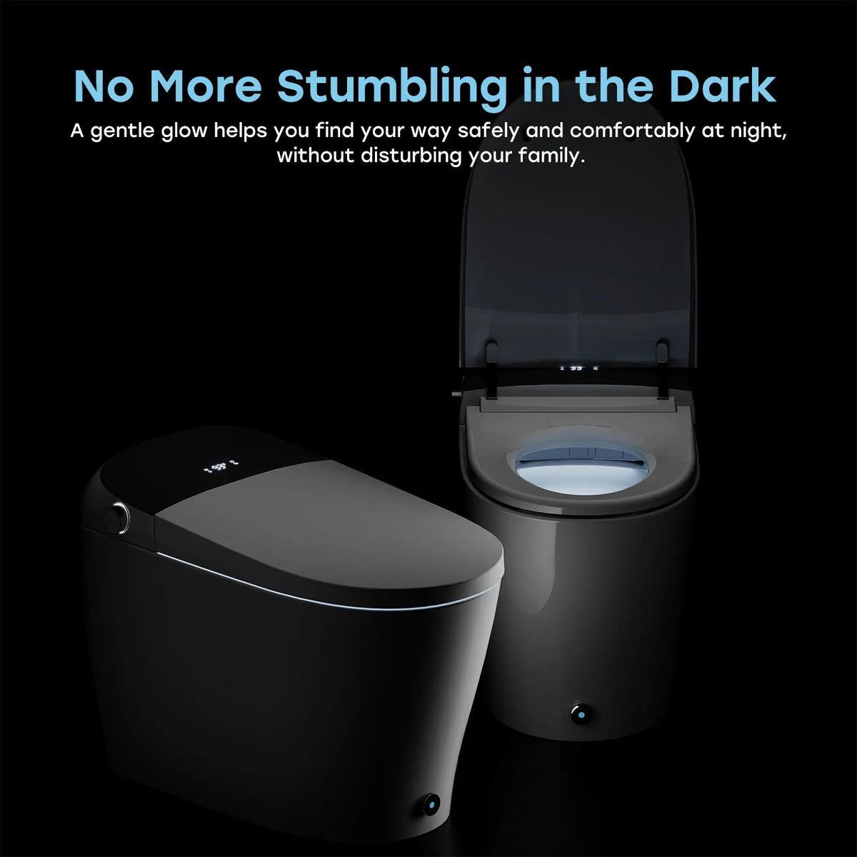 HOROW T03-AOCElongated Smart Bidet Toilet 1.1 GPF in White with Auto Open/Close, Tank, Heated Seat, Auto Flush, UV Purification