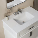 HOROW 36" Everstone Single Bowl Vanity Sink, Anti-Bacterial, Crack-Resistant, Velvet-Smooth Finish Model HR-VNA36D