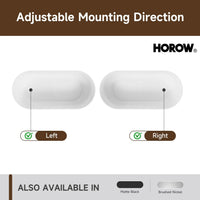 HOROW 59 Inch Deep soaking Tub Acrylic Freestanding Tub Model TU59-N-A