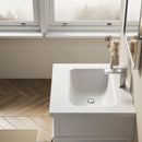 HOROW 24" Bathroom Vanity Basin Seamless Solid Surface Basin with Crack-Resistant Design Model HR-VNA24D