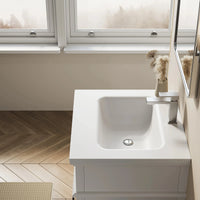 HOROW 24" Bathroom Vanity Basin Seamless Solid Surface Basin with Crack-Resistant Design Model HR-VNA24D