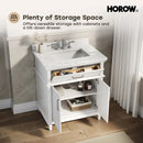 HOROW HR-VNB30  30" Bathroom Vanity Set with Tilt-Down Drawer & Marble Top