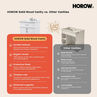 HOROW HR-VNB30  30" Bathroom Vanity Set with Tilt-Down Drawer & Marble Top