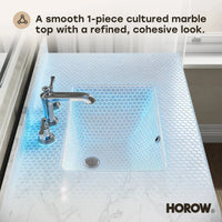 HOROW HR-VNB36 36" Bathroom Vanity Set with Cultured Marble Countertop