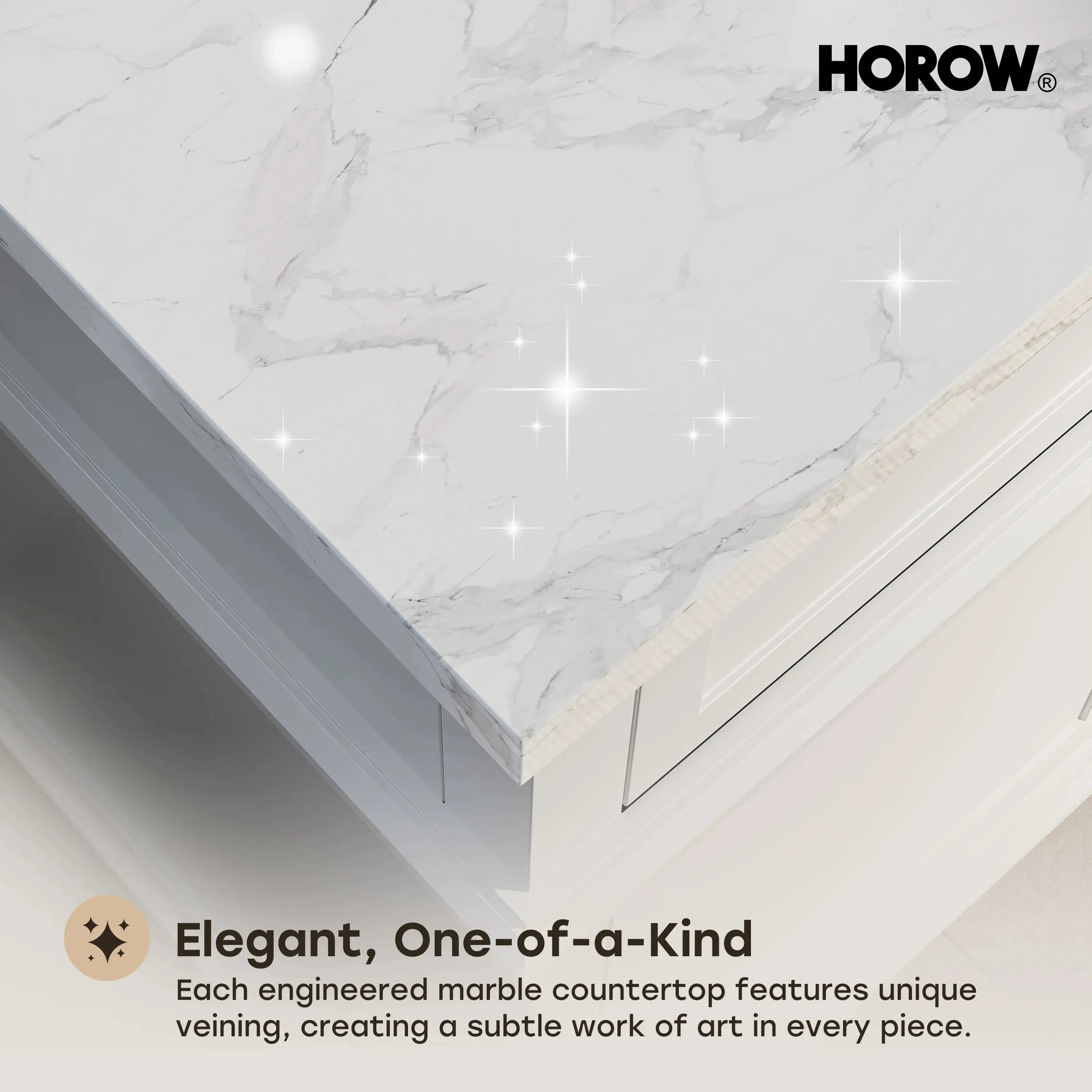 HOROW HR-VNB24 Bathroom Vanity Set with Soft Close Storage System