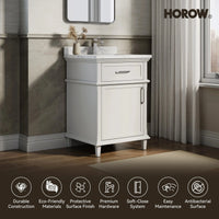 HOROW HR-VNB24 Bathroom Vanity Set with Soft Close Storage System