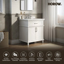 HOROW HR-VNB30  30" Bathroom Vanity Set with Tilt-Down Drawer & Marble Top