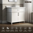 HOROW HR-VNB36 36" Bathroom Vanity Set with Cultured Marble Countertop