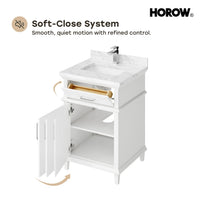 HOROW HR-VNB24 Bathroom Vanity Set with Soft Close Storage System