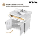 HOROW HR-VNB36 36" Bathroom Vanity Set with Cultured Marble Countertop