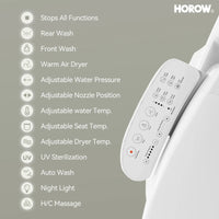 Elongated Toilet Seat with Bidet and Heated Model B0403