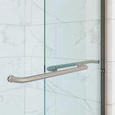 HOROW Bathroom Sliding Glass Door 60 Inch Brushed Nickel Frameless Shower Door Model BE6076-BN