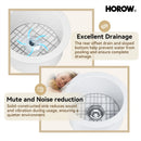 Dual Mount Kitchen Sink of Ceramic and Fireclay Model C1818W