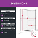 HOROW Bathroom Sliding Glass Door 59 Inch Brushed Nickel Frameless Shower Door Model BE5972-BN