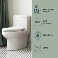 HOROW Dual Flush Toilet 12 Inch Rough In Toilet Model 76D