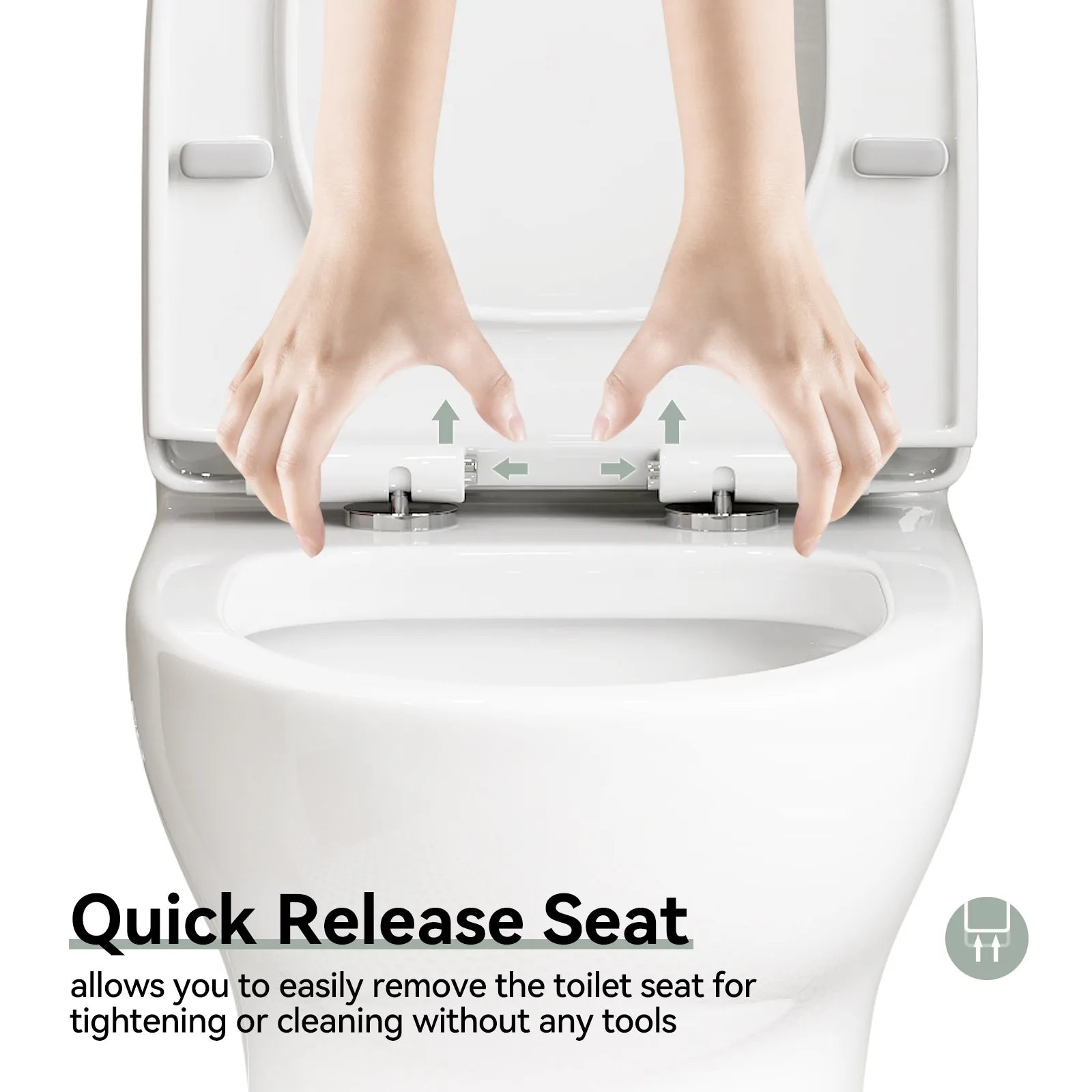 HOROW Dual Flush Toilet 12 Inch Rough In Toilet Model 76D