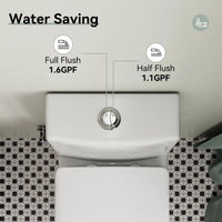 HOROW Dual Flush Toilet 12 Inch Rough In Toilet Model 76D