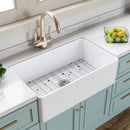 HOROW White Undermount Kitchen Sink 33 Inch Sink Model S3320W