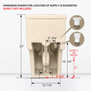 12 Inch Rough In Toilet With Biscuit Color Model T0338WBC