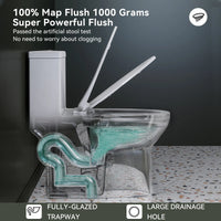 HOROW One Piece Toilet ADA Toilet Height 17.3 Inch Model T0350W