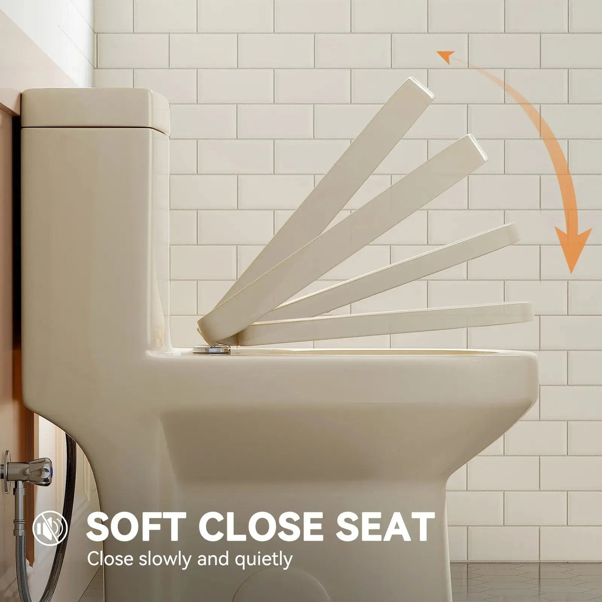 HOROW One Piece Toilet Biscuit Color Toilet With Dual Flush Model 8733BC HOROW