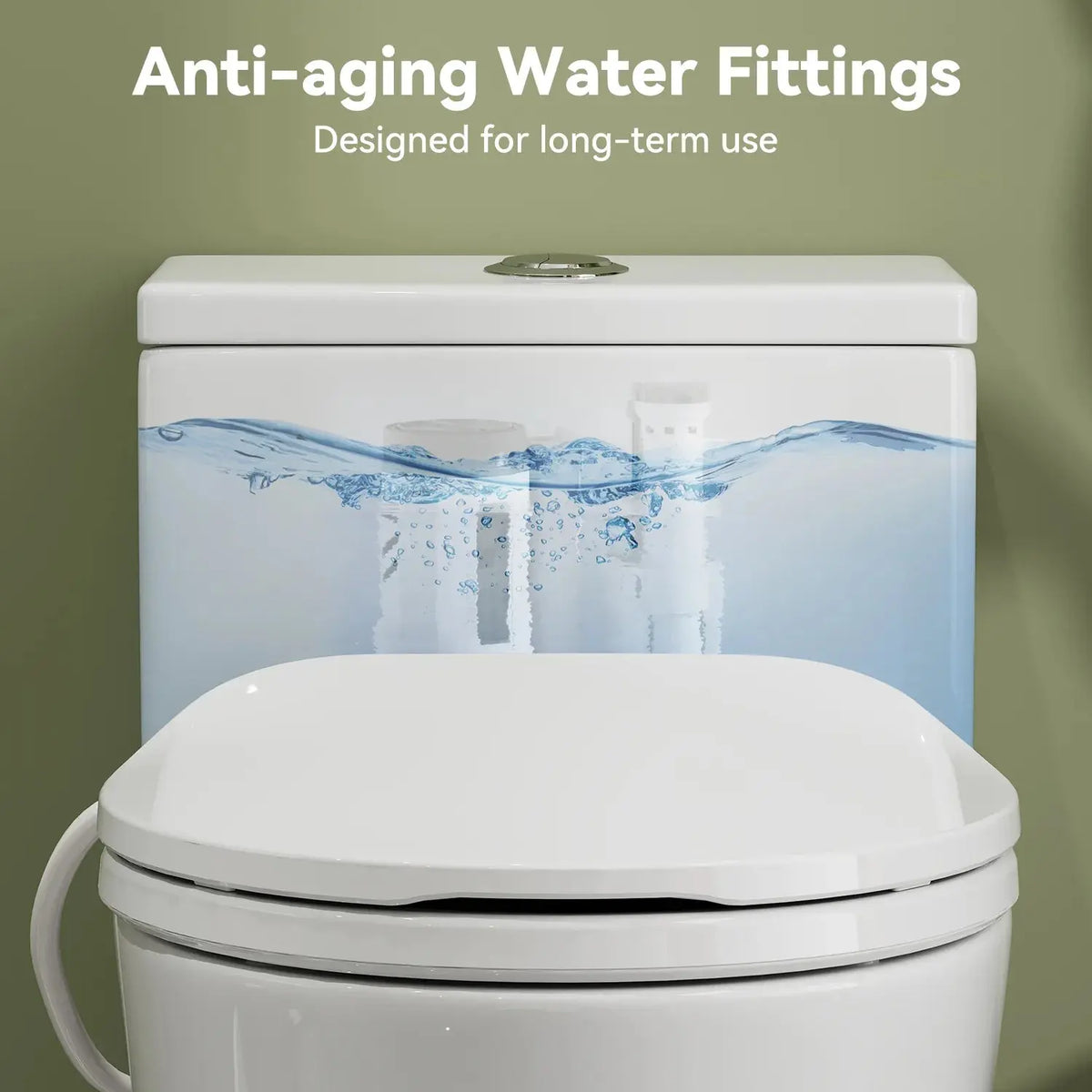 Low Tank Toilet with ADA and 1.28 GPF Dual Flush Model T0338W-BD HOROW