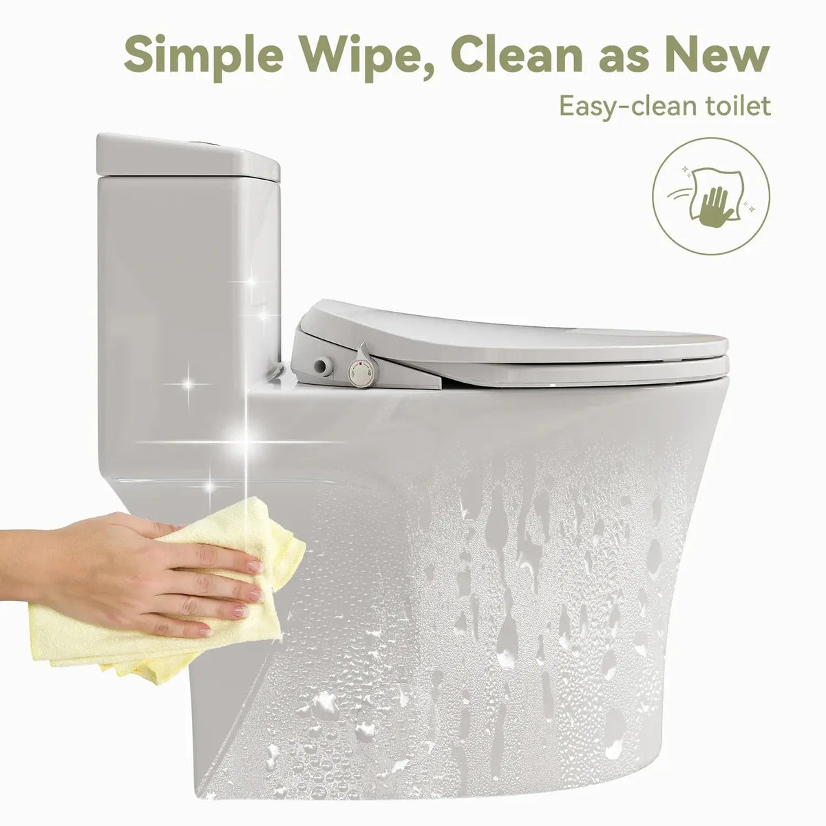 Low Tank Toilet with ADA and 1.28 GPF Dual Flush Model T0338W-BD HOROW
