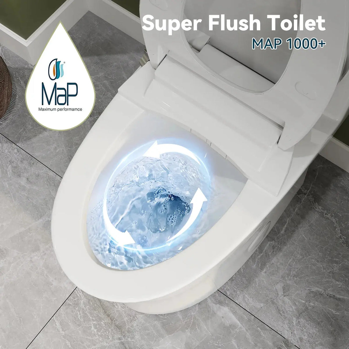 Low Tank Toilet with ADA and 1.28 GPF Dual Flush Model T0338W-BD HOROW