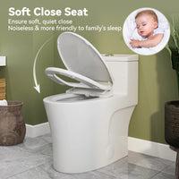Low Tank Toilet with ADA and 1.28 GPF Dual Flush Model T0338W-BD