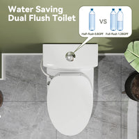 Low Tank Toilet with ADA and 1.28 GPF Dual Flush Model T0338W-BD