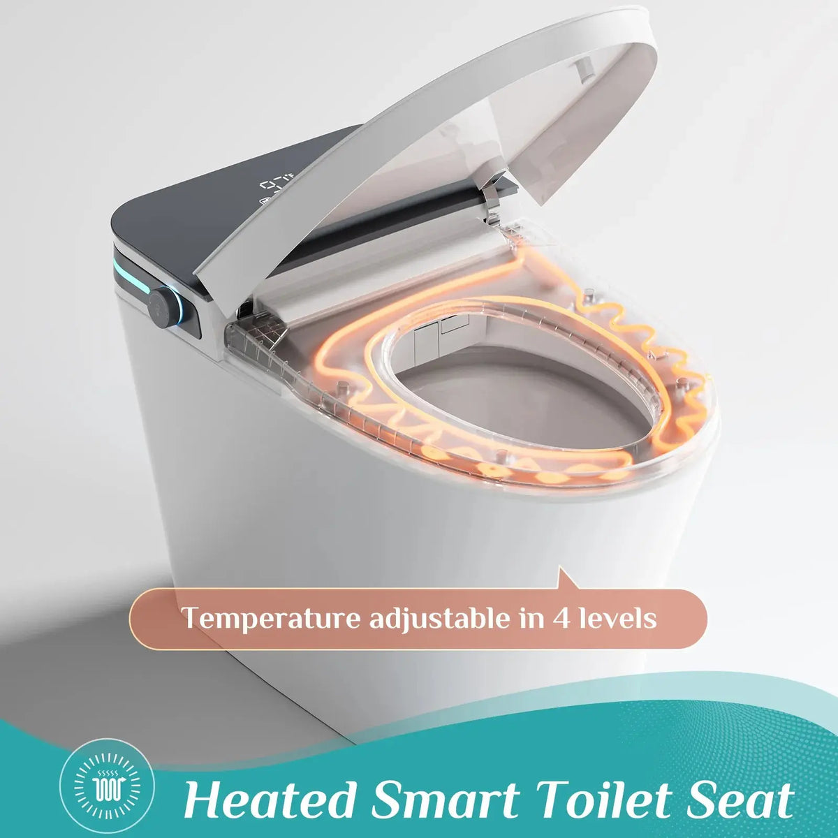 HOROW Smart Toilet with Bidet Seat for 10 Inch Rough In Model T37 HOROW