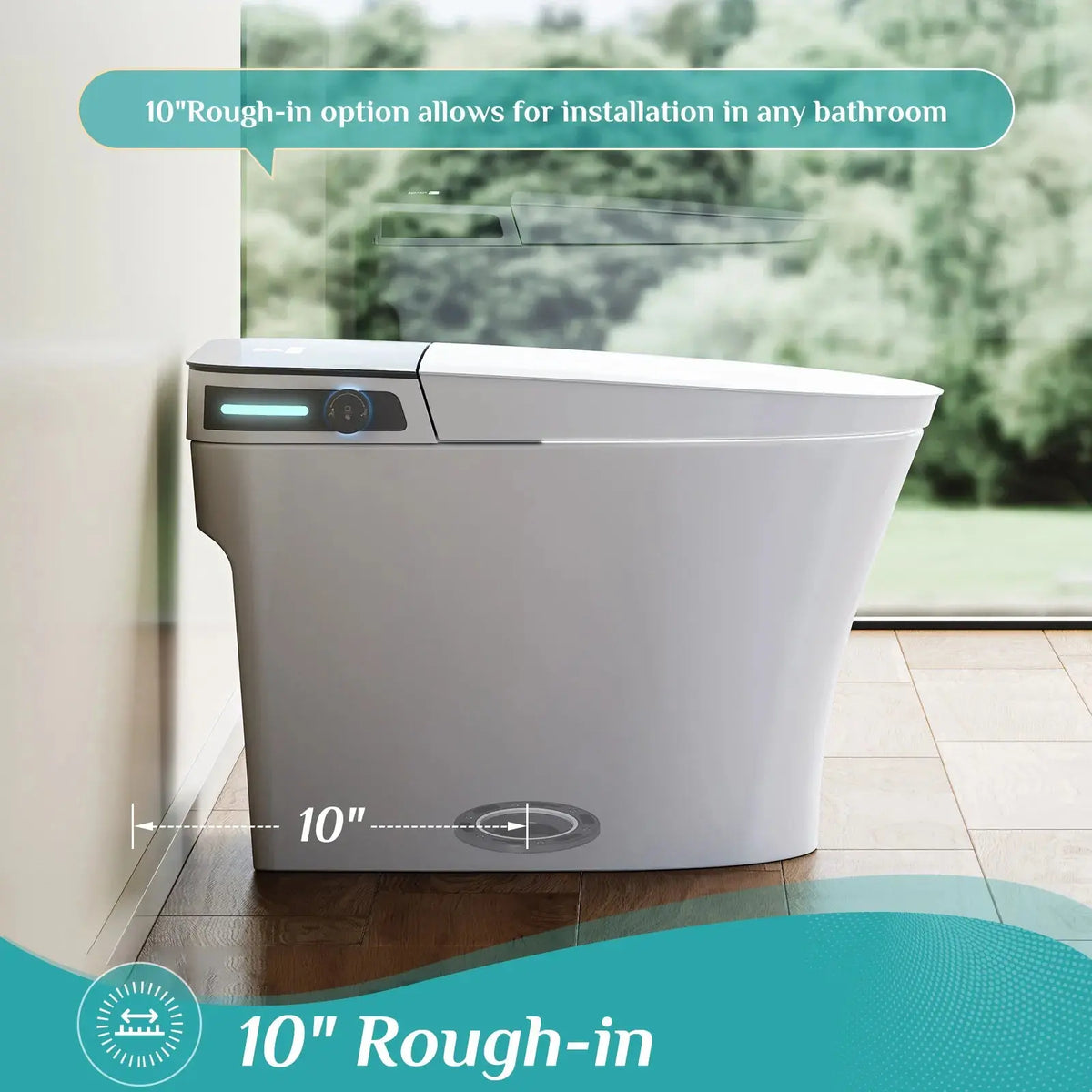 HOROW Smart Toilet with Bidet Seat for 10 Inch Rough In Model T37 HOROW
