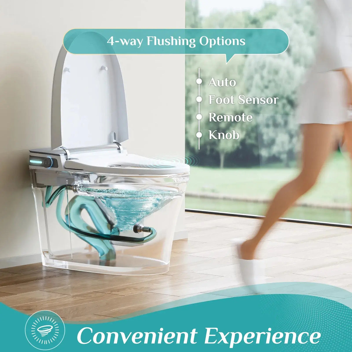 HOROW Smart Toilet with Bidet Seat for 10 Inch Rough In Model T37 HOROW