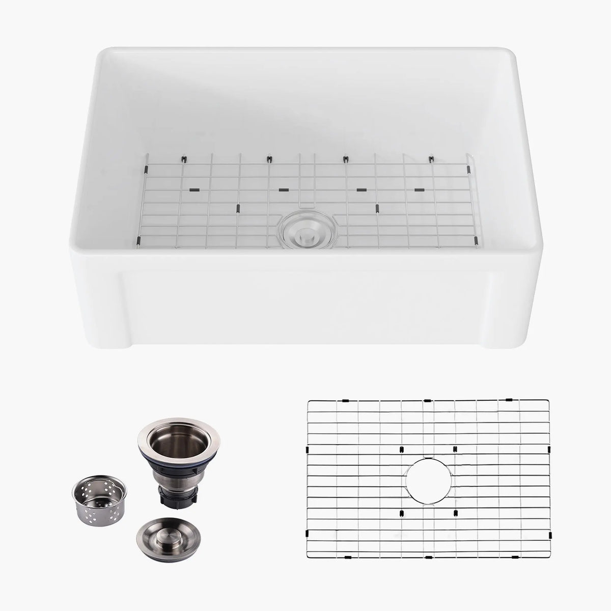 HOROW Farmhouse Kitchen Sink Reversible Single Bowl Model HR-S0185W HOROW