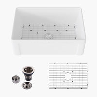 HOROW Farmhouse Kitchen Sink Reversible Single Bowl Model HR-S0185W