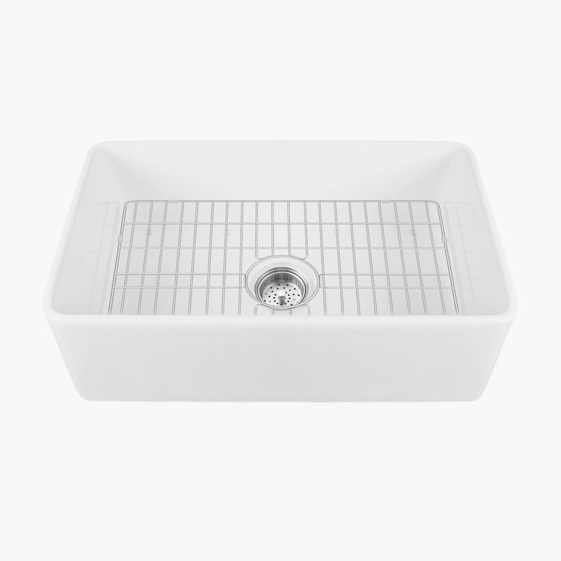 HOROW Fireclay Farmhouse Sink With Deep Single Bowl Model HR-S2418W