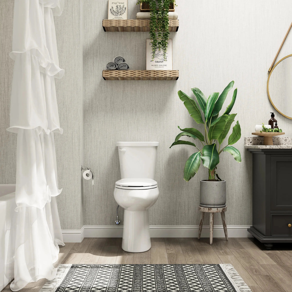 Elongated 2 Piece Toilet with Single Flush and ADA Model HWTT - E03S HOROW