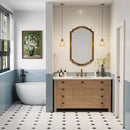 Flush Mount Black Sink with Overflow and Seamless Model HWTP-S6039D-B