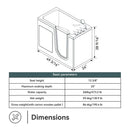 HOROW Walk in Tub and Shower Combo Sit Down Bathtub Model M-329R