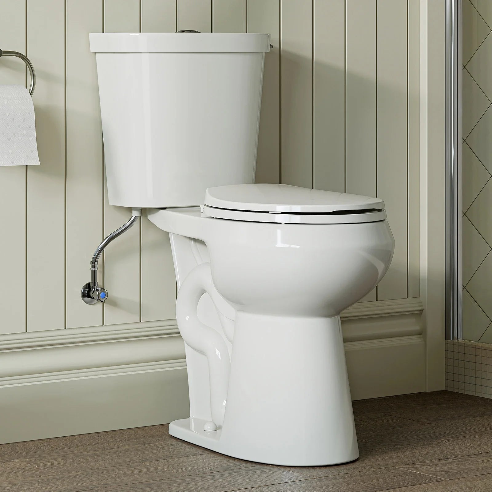 Two piece toilets