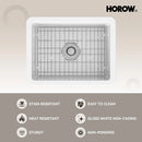 24 Inch Kitchen Sink with Dual Mount and Stain Resistant Model S2419W