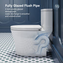 One Piece Skirted Toilet with Power Flush for 12 Inch Rough In Model T0307W