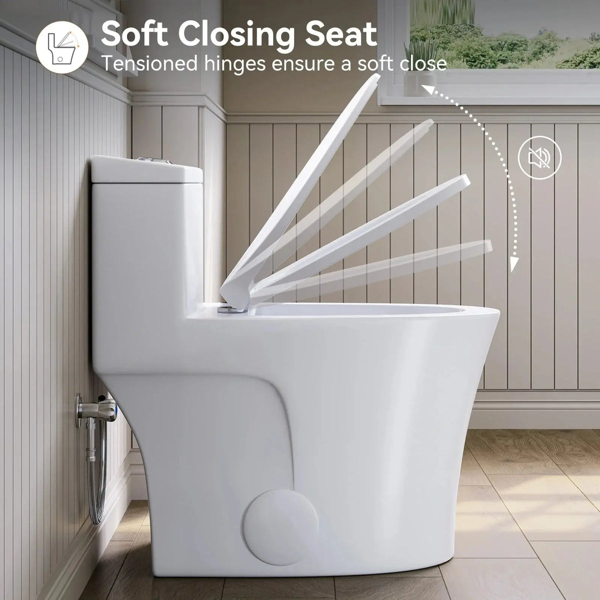 Matte White Toilet with ADA Compliant for 12 Inch Rough In Model T0338WM HOROW