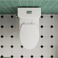 HOROW T0338W Elongated One Piece Toilet ADA Toilet Height 17.3 Inch