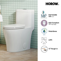Elongated toilet with Chrome Button and ADA Compliant Model T0351W