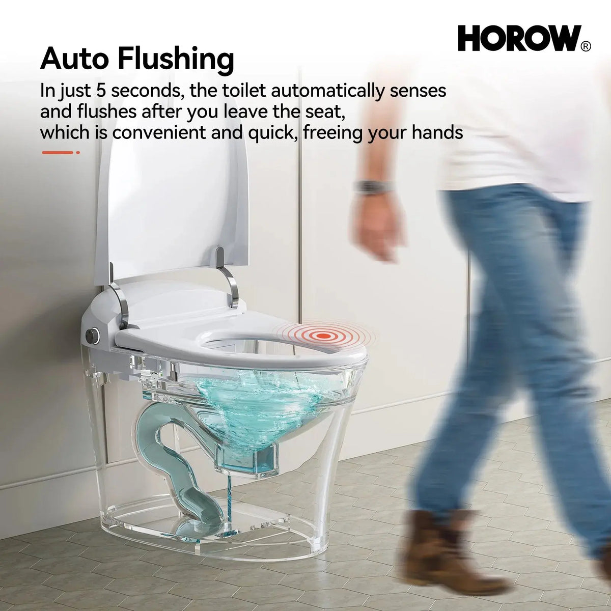 HOROW One Piece Smart Tankless Toilet With Heating Seat Model T10 HOROW