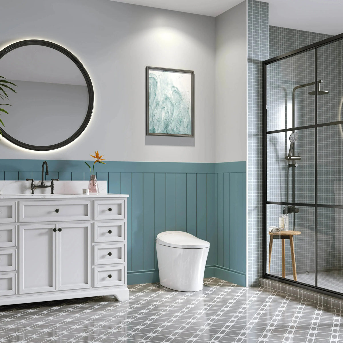 12 Inch Rough In Bidet Toilet with Automatic Flush Model T15 HOROW