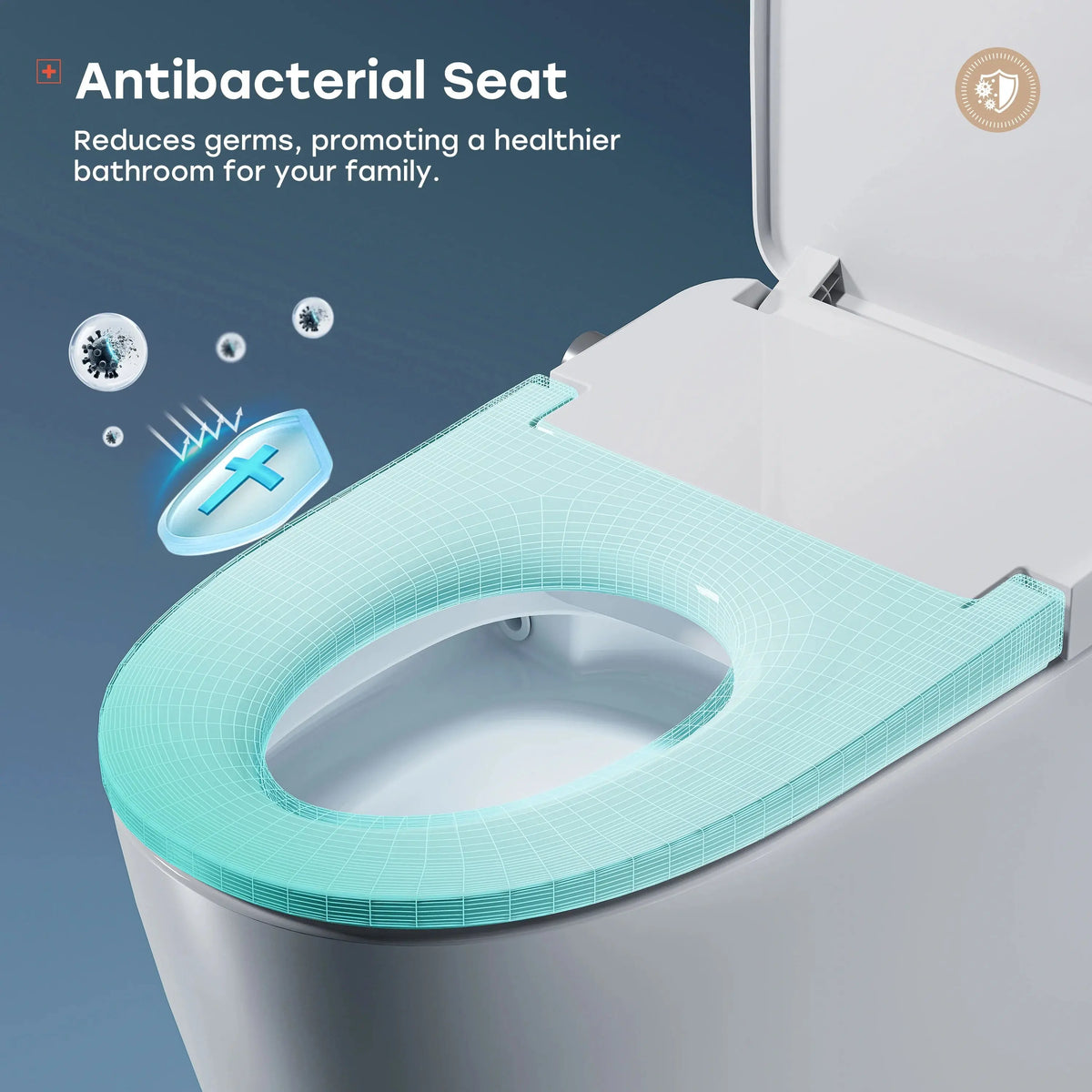 Smart Toilet with All Cover Lid and Power Outage Flush Model T32 HOROW