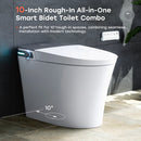 10 Inch Rough In Toilet with Bidet and Dryer for Power Outage Model T37D